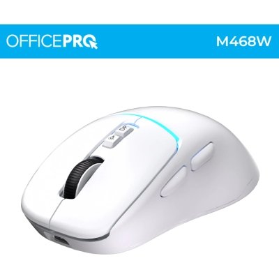 Мышка OfficePro M468W Wireless/Bluetooth White (M468W), фото №4