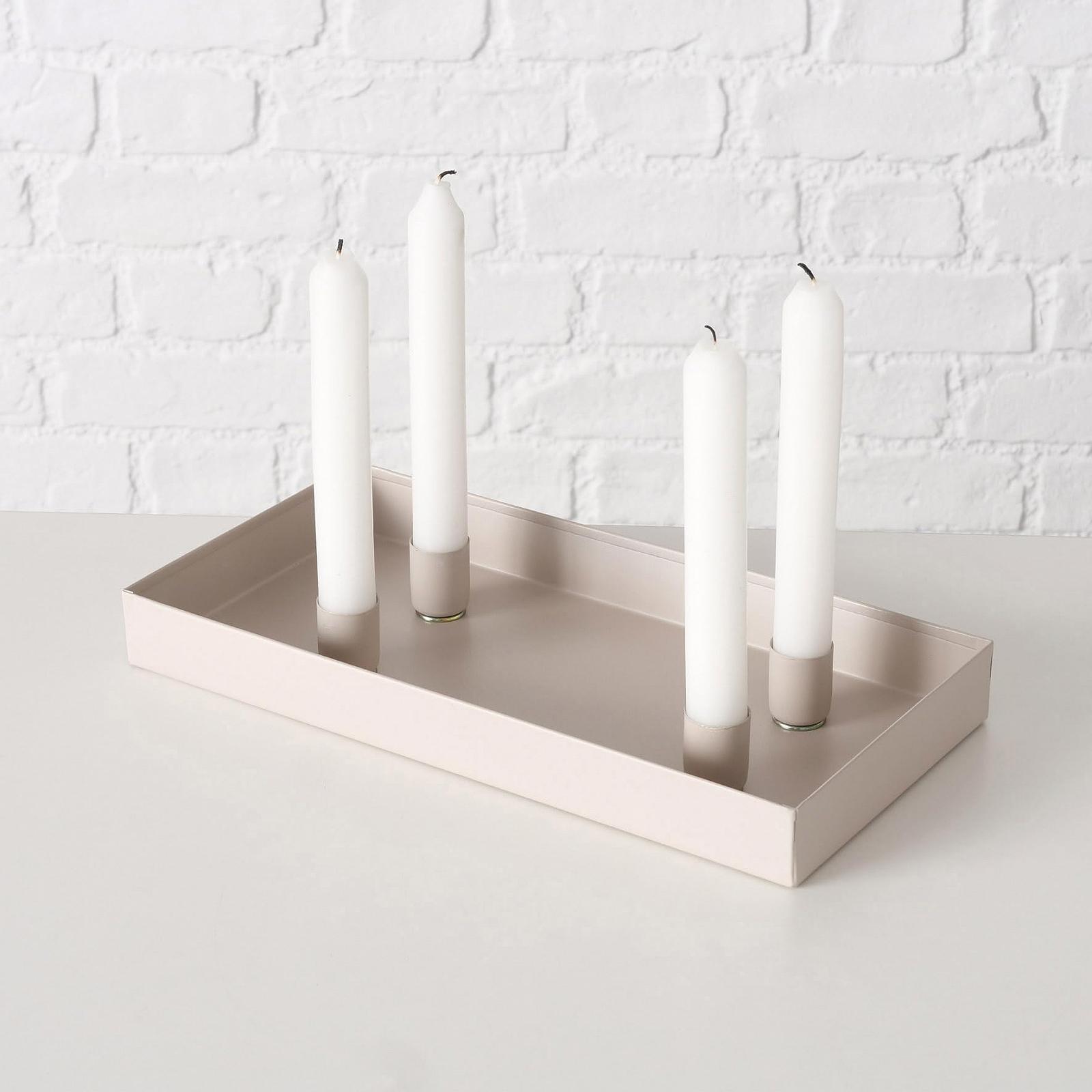 Підсвічник Magnetic Candle Tray Металевий 4 магніти Бежевий, фото №3