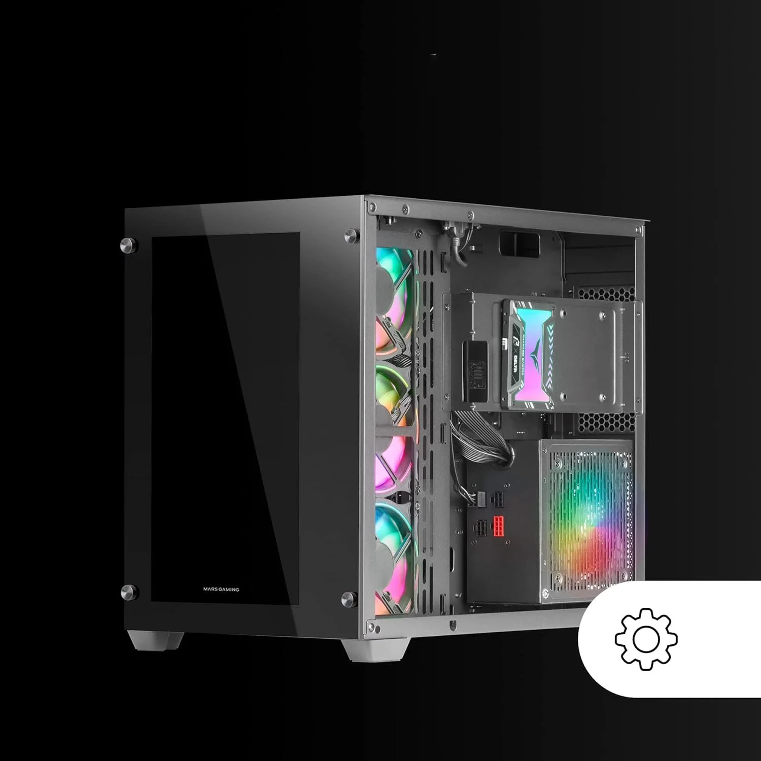 Корпус для ПК Mars Gaming MCV3 / без БЖ / Чорний, фото №4