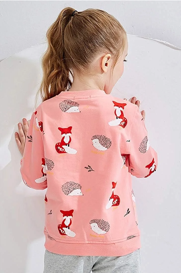 Джемпер Little Hand для девочек, детский хлопковый топ, повседневный пуловер с длинными рукавами для малышей, размер 92-122, фото №3