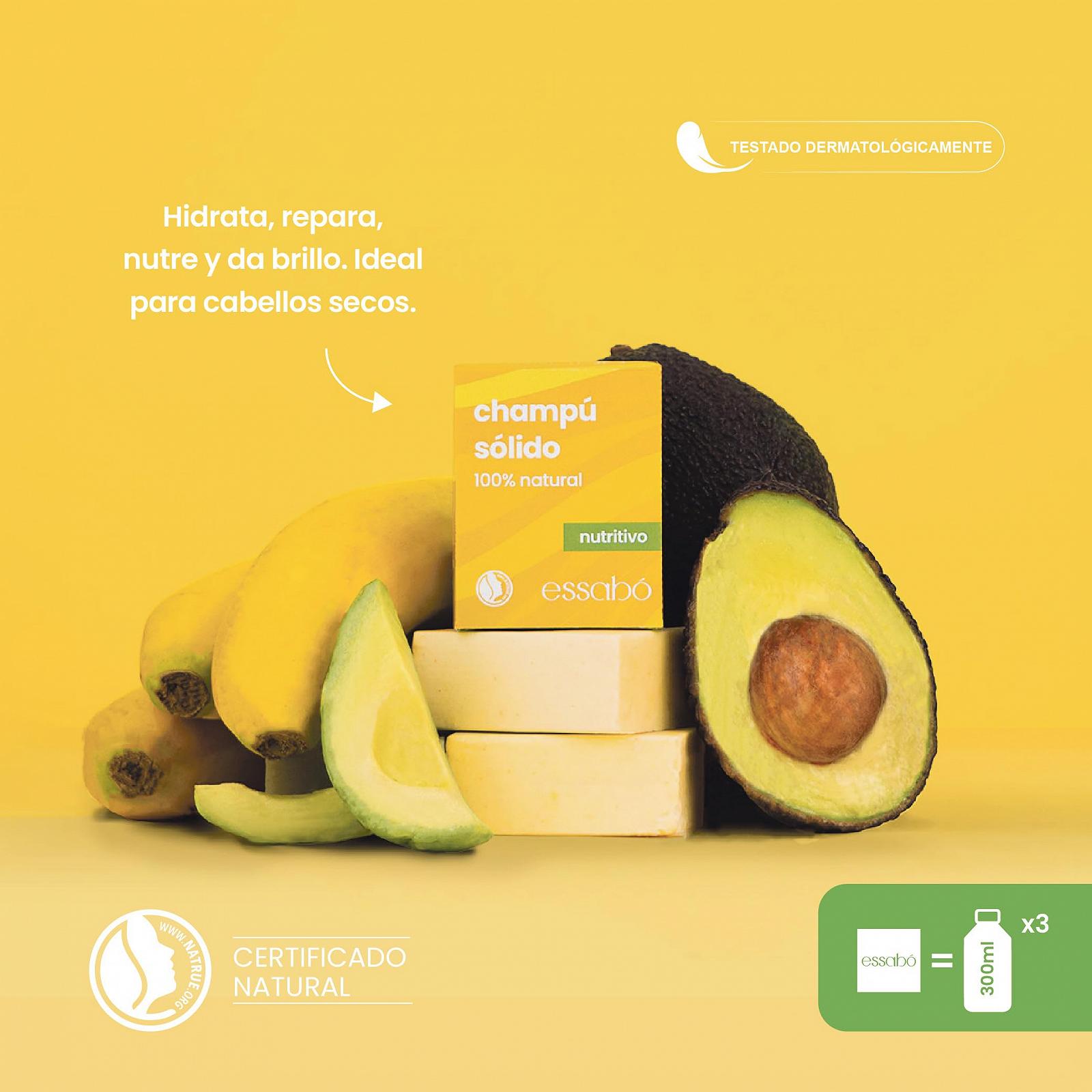 Твердий шампунь Essabó 100% Natural Авокадо Арган 100г, фото №5