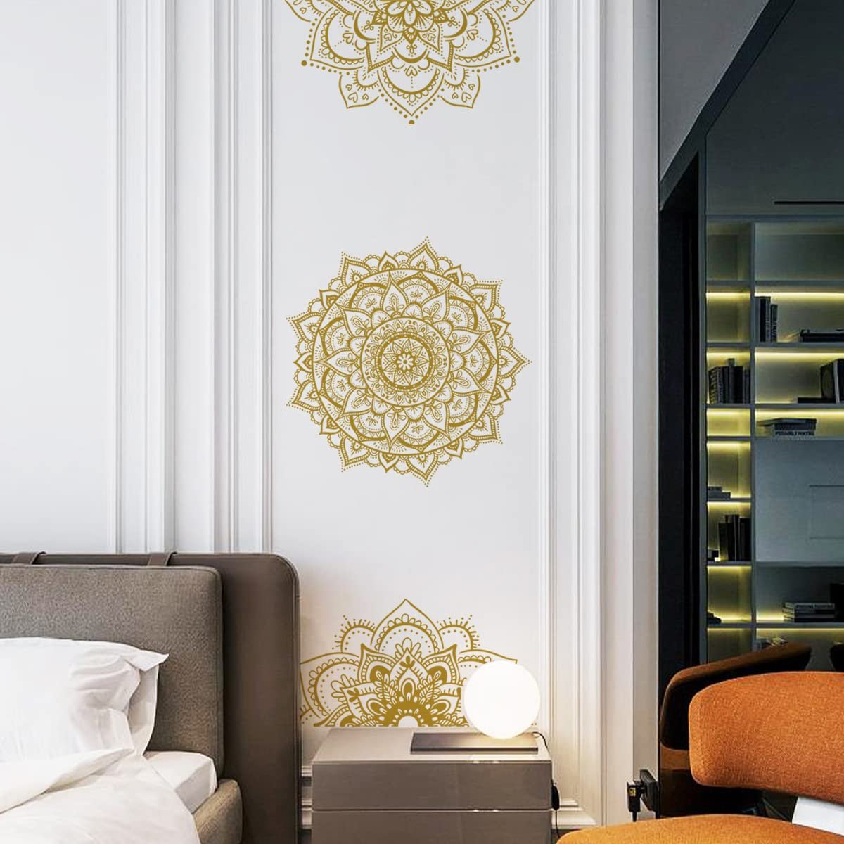 Наклейка на стіну COVPAW Мандала 3 Золотисто-жовта 82x83 см, фото №3 Наклейка на стіну COVPAW Мандала 3 Золотисто-жовта 82x83 см, фото №3