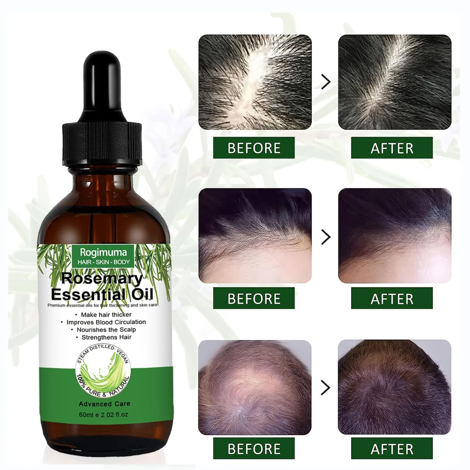 Олія Розмаринова Олія для Волосся для Росту Волосся, фото №5