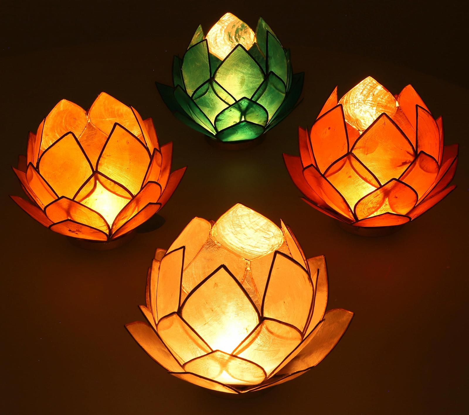 Свічник GURU SHOP Lotus Shell 20 см Темно-фіолетовий, фото №3