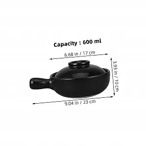 Кастрюля керамическая Donabe с крышкой японская термостойкая из натуральной глины synthetic.ua - Фото 1