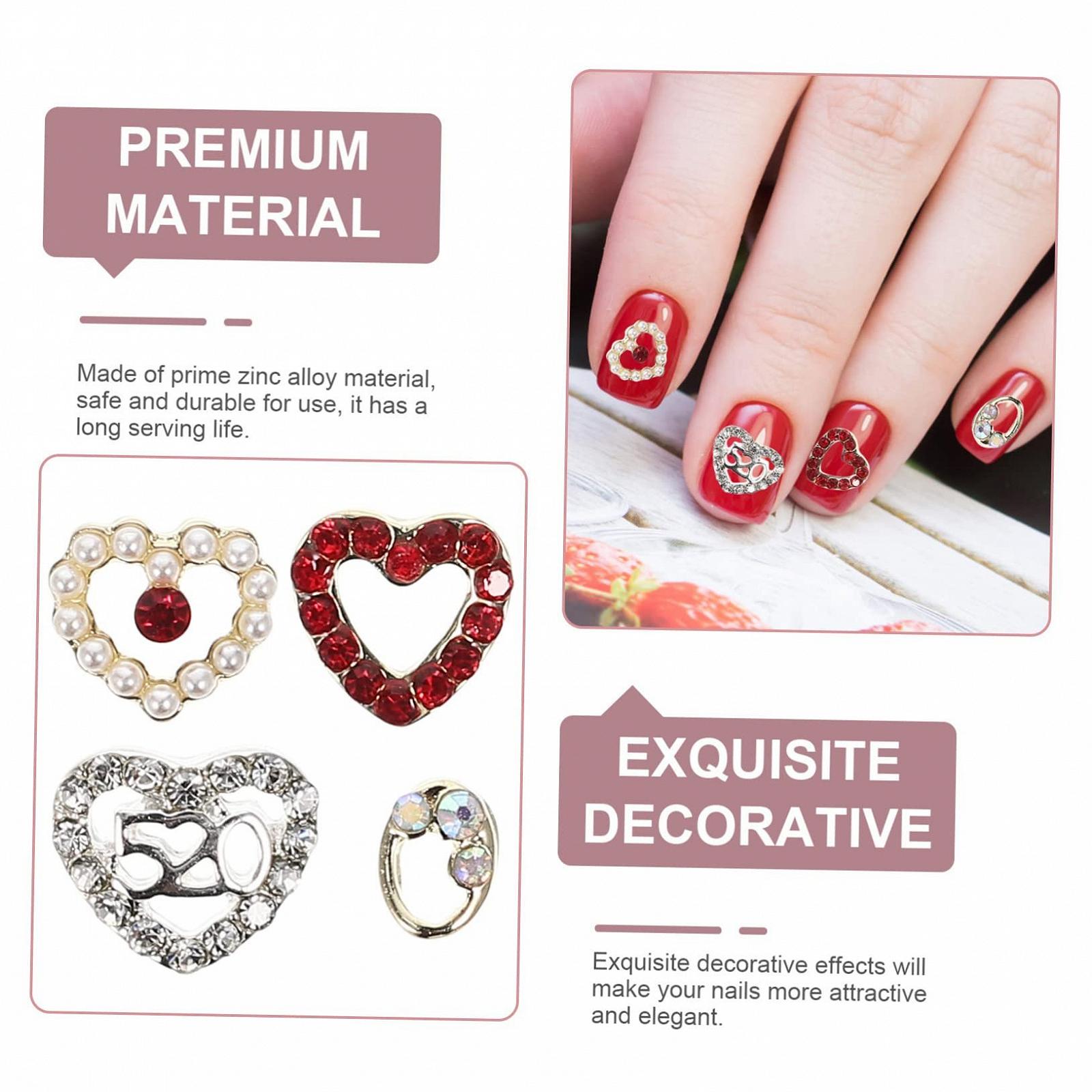 Стрази для нігтів Lurrose Прикраса Серце 40шт, фото №7