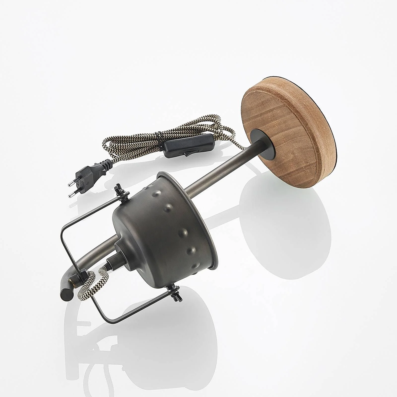 Настільна лампа Lindby Rubinjo ретро вінтажна метал дерево GU10, фото №8