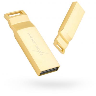 USB флеш-накопичувач Exceleram 64gb U2 Series Gold USB 2.0 EXP2U2U2G64, фото №1
