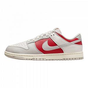 Кроссовки NIKE DUNK LOW RETRO Бежевый/Красный - Фото 1