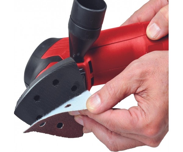 Einhell Шліфмашина дельтавидна TC-DS 20 E 200Вт 90х90х90мм 12000-22000об•хв, 9 шліфпаперів 0.84кг, фото №4 Einhell Шліфмашина дельтавидна TC-DS 20 E 200Вт 90х90х90мм 12000-22000об•хв, 9 шліфпаперів 0.84кг, фото №4