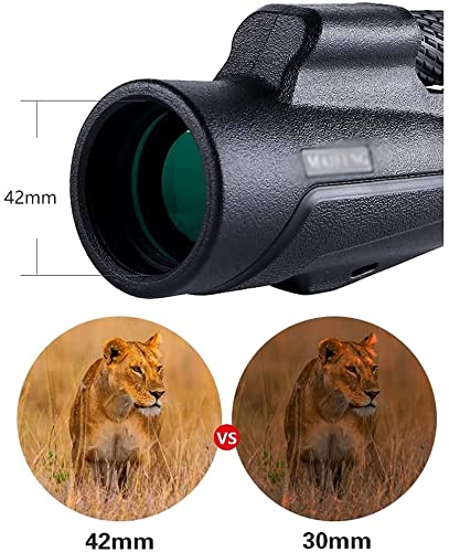 Монокуляр DERBUT 10 x 42 Monocular Telescope BAK4 Prism з адаптером для телефону та треножником, фото №6