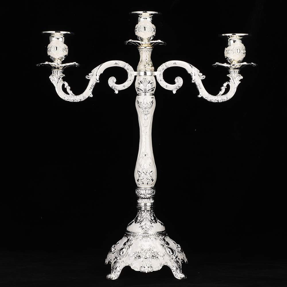 Подсвечник belupai 3-Arm Metal Candle Holder Серебряный, фото №2