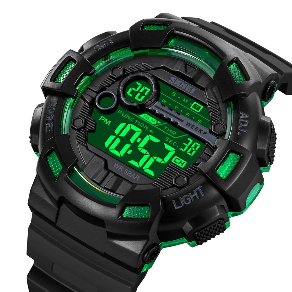 Годинник Skmei 2110BKGN Black-Green SALE, фото №2