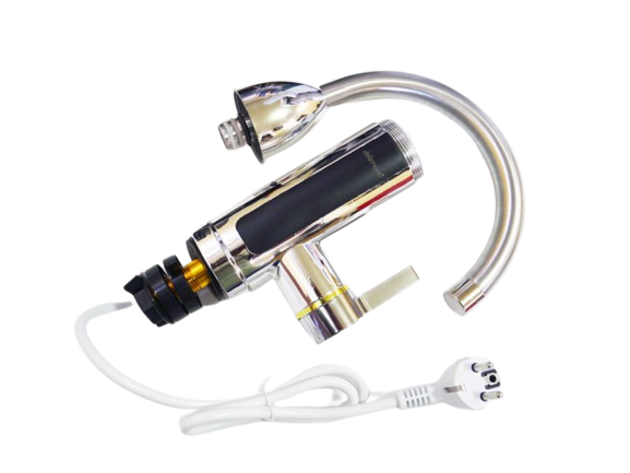 Бойлер кран з екраном хром пластику Delimano RX-012 протічний електричний 3 кВт (RX-012_801), фото №4