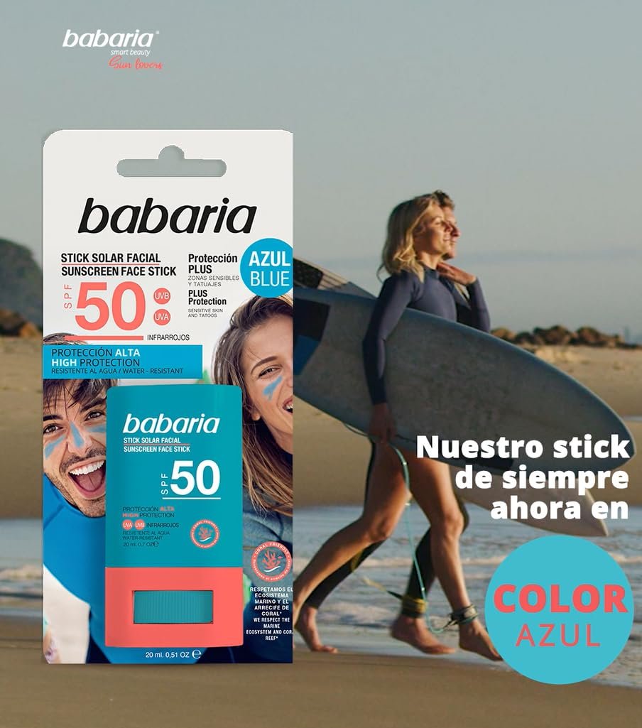 Солнцезащитный стик Babaria Surf Stick Very High Protection Blue 20 г, фото №5