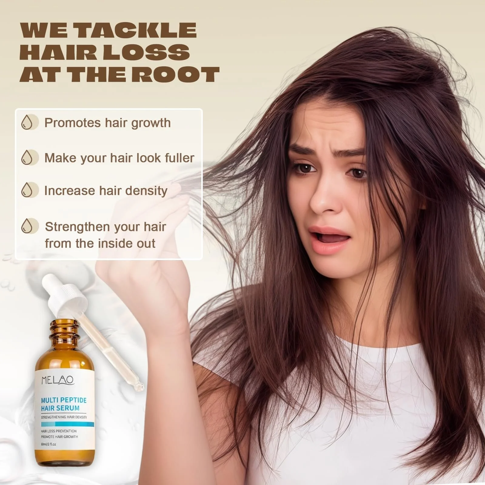 Сыворотка для роста волос для мужчин и женщин, средство для контроля выпадения волос, ускоряет рост волос, масло для густых волос, сыворотка для питания кожи головы, фото №4