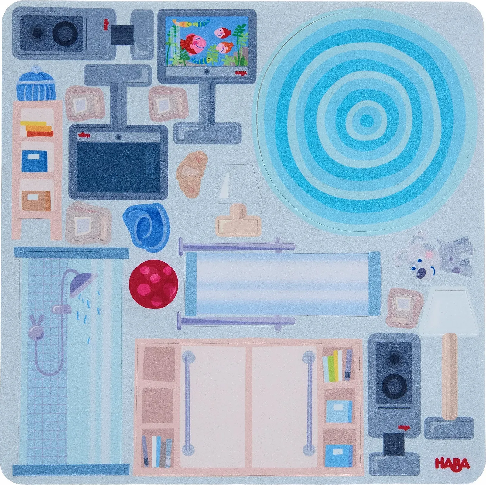 Аксесуари HABA Little Friends ляльковий дім клейкі декоративні наклейки для тарілок, кухні, дому кольорові 1306157001, фото №6