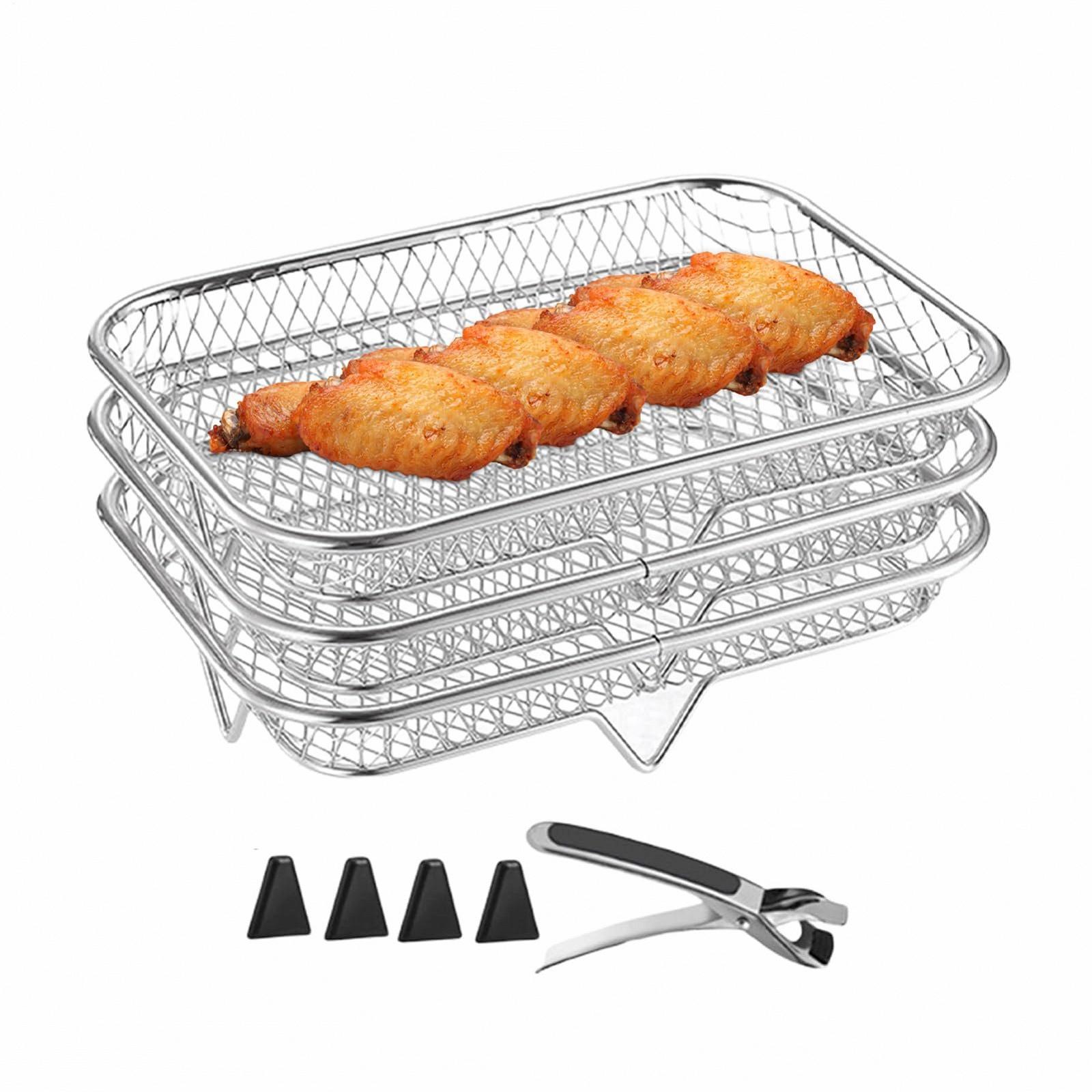 Решітки для мультипечі 3 x Stackable Stainless Steel Gripper Clip, фото №7 Решітки для мультипечі 3 x Stackable Stainless Steel Gripper Clip, фото №7