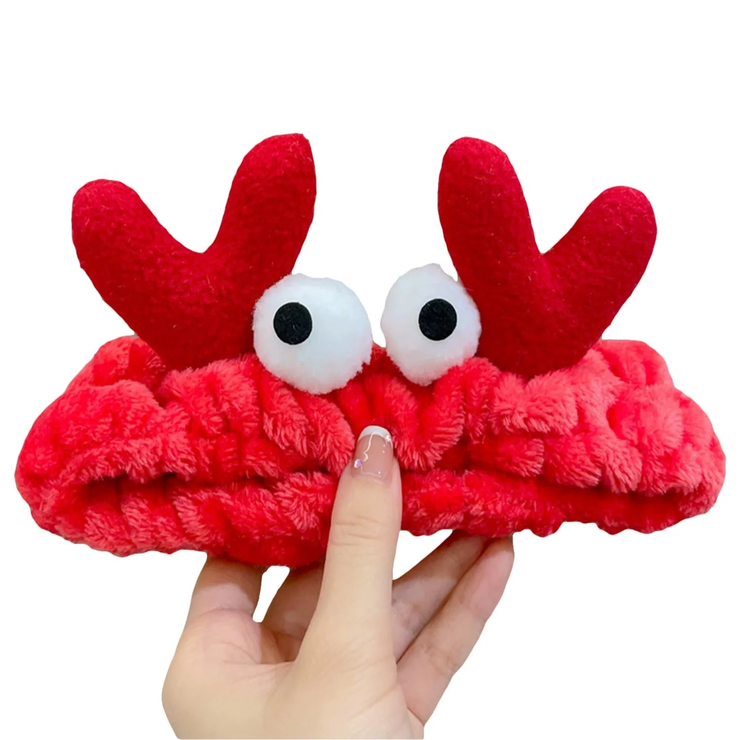 Мила плюшева пов'язка на голову з крабом, фото №1