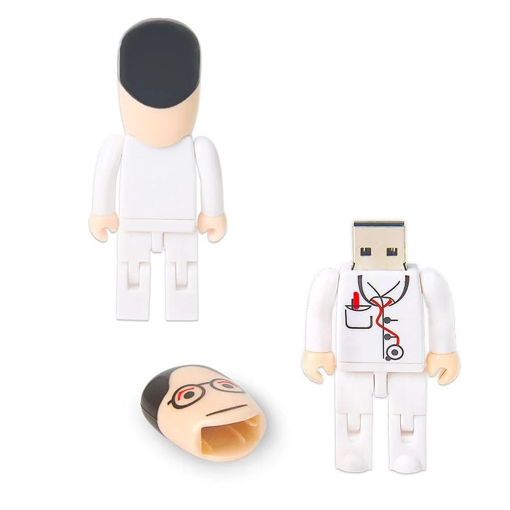USB-флеш-накопичувач 32GB Cartoon Doctor Model USB 2.0 White, фото №2 USB-флеш-накопичувач 32GB Cartoon Doctor Model USB 2.0 White, фото №2