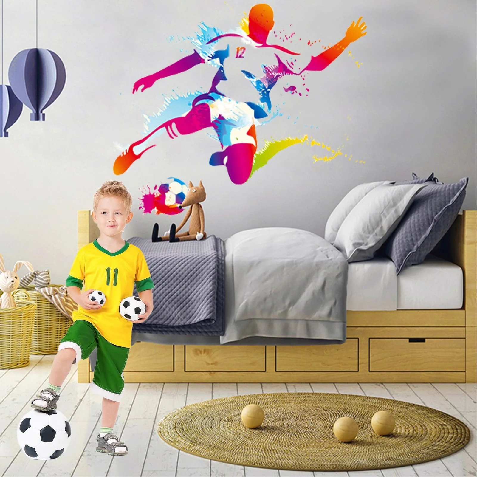 Набір наклейок на стіну Football Watercolour 40 x 50 см, фото №7