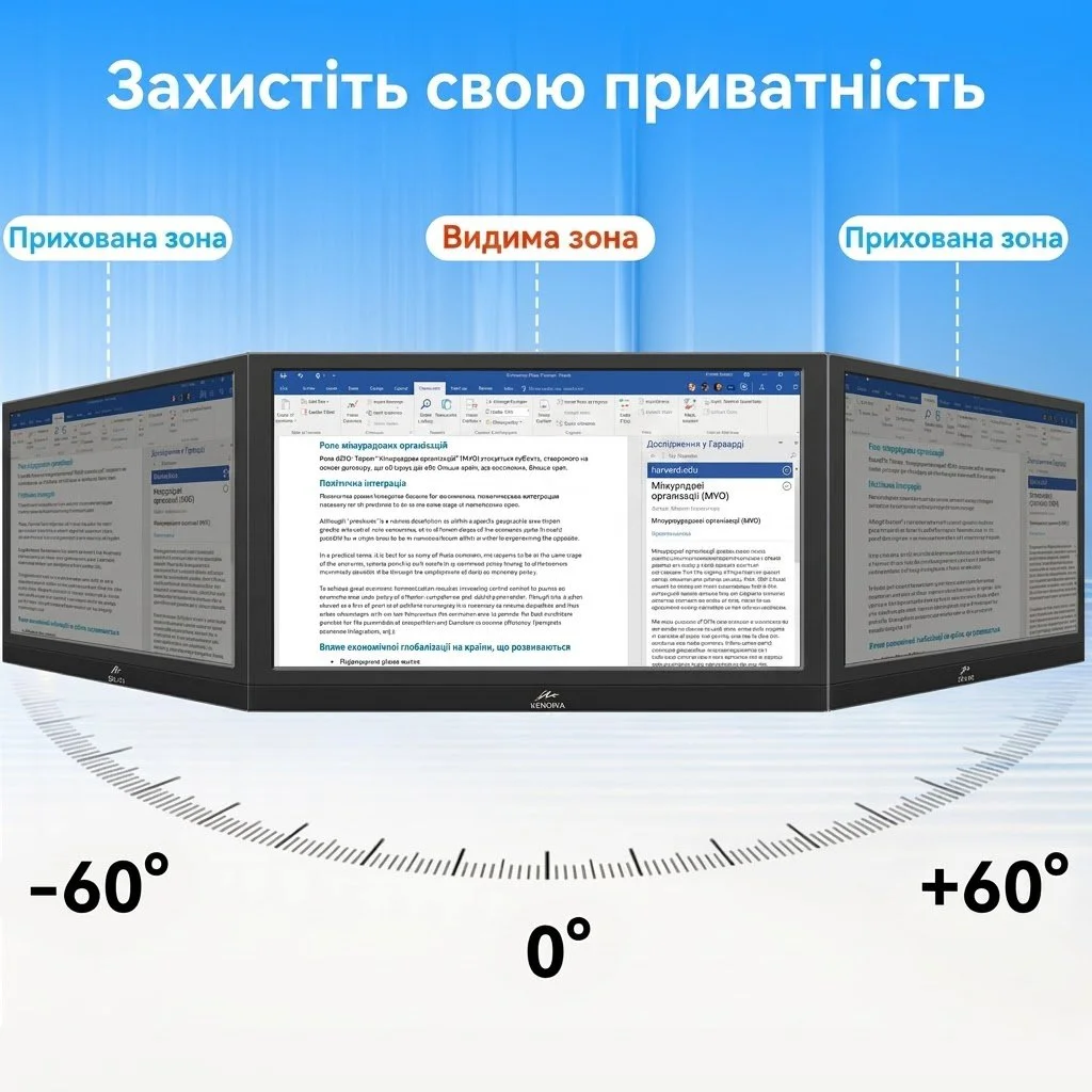 Монітор портативний сенсорний 13.3" Kenowa HD-133 Full HD IPS 60 Гц, фото №2