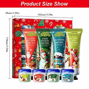 Набір для рук: крем для рук + помада, Різдвяний набір кремів для рук (4 x крем для рук, 4 x бальзам для губ) synthetic.ua - Фото 1