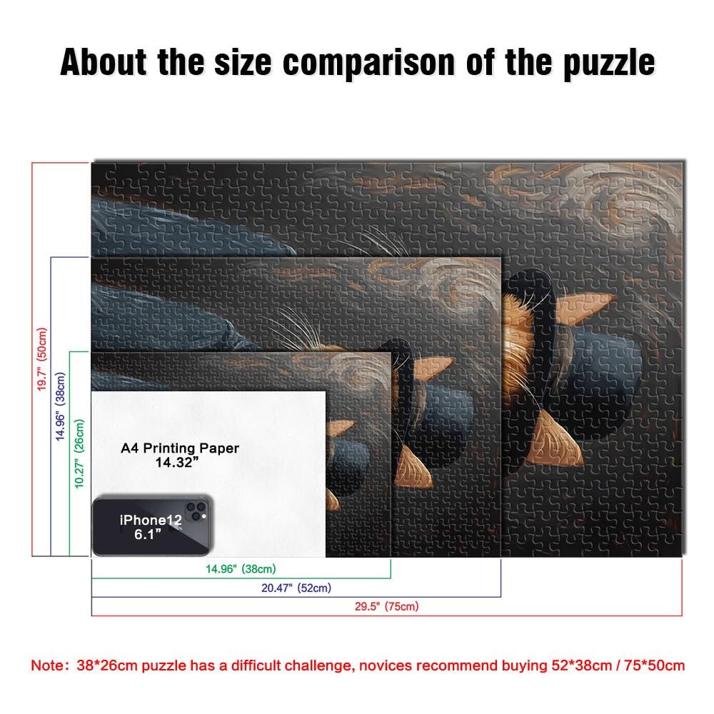 Пазл Портрет кота в цилиндре 1000 элементов 38 x 26 см, фото №5