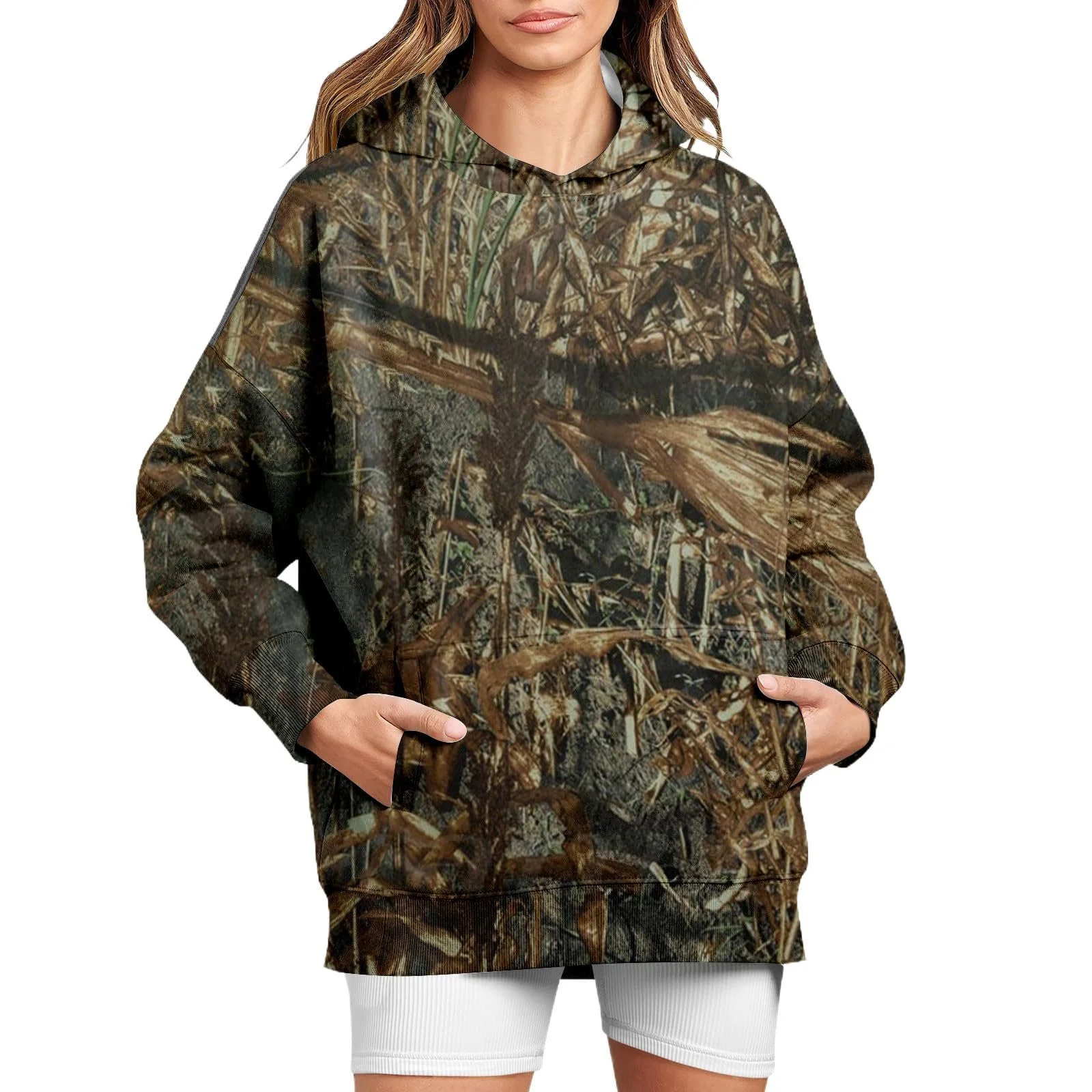 Женская толстовка Generisch с принтом букв, длинными рукавами и круглым вырезом, фото №2