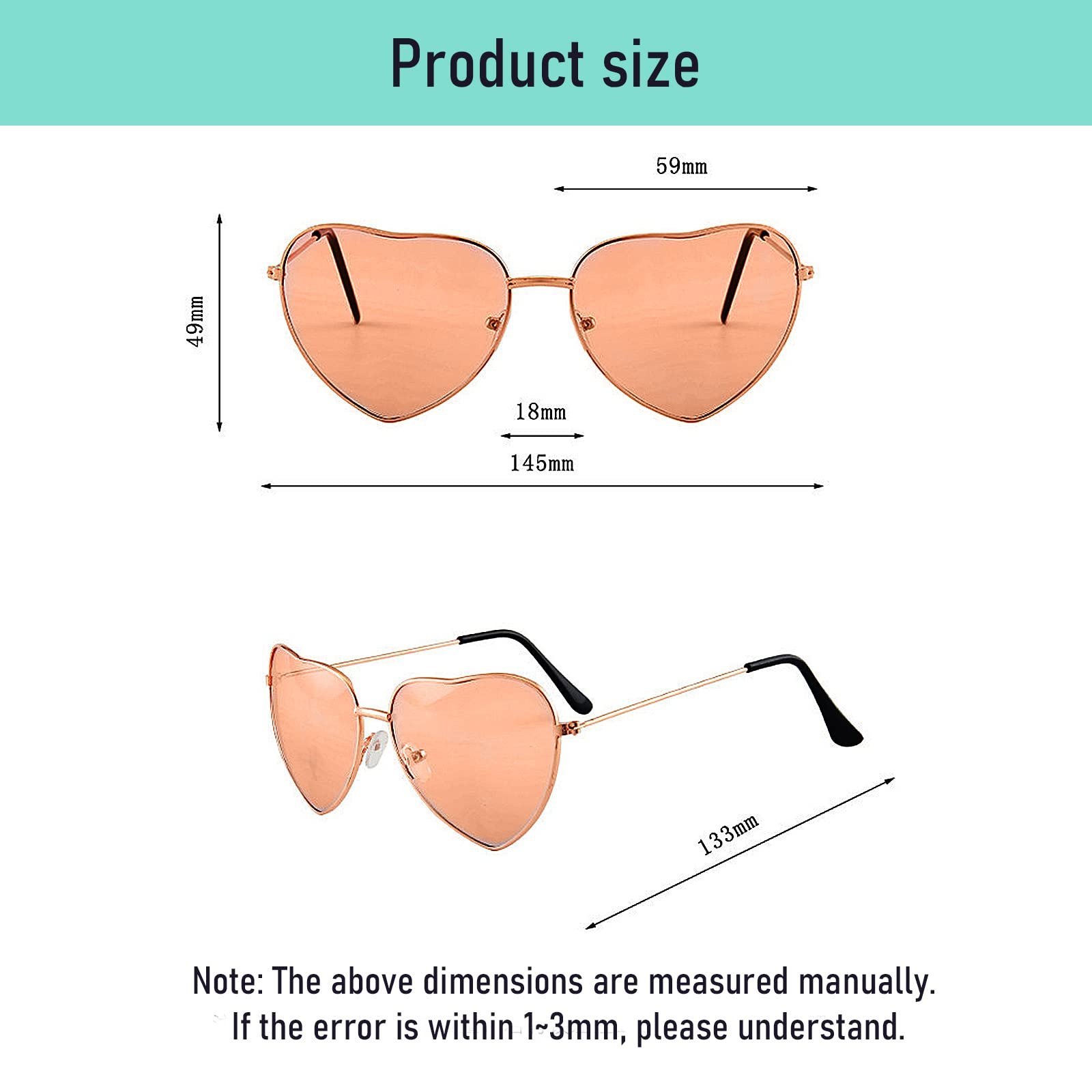 Сонцезахисні окуляри Hippie Серце Рожевий Рожеве золото Рамка, 2 шт, фото №7 Сонцезахисні окуляри Hippie Серце Рожевий Рожеве золото Рамка, 2 шт, фото №7