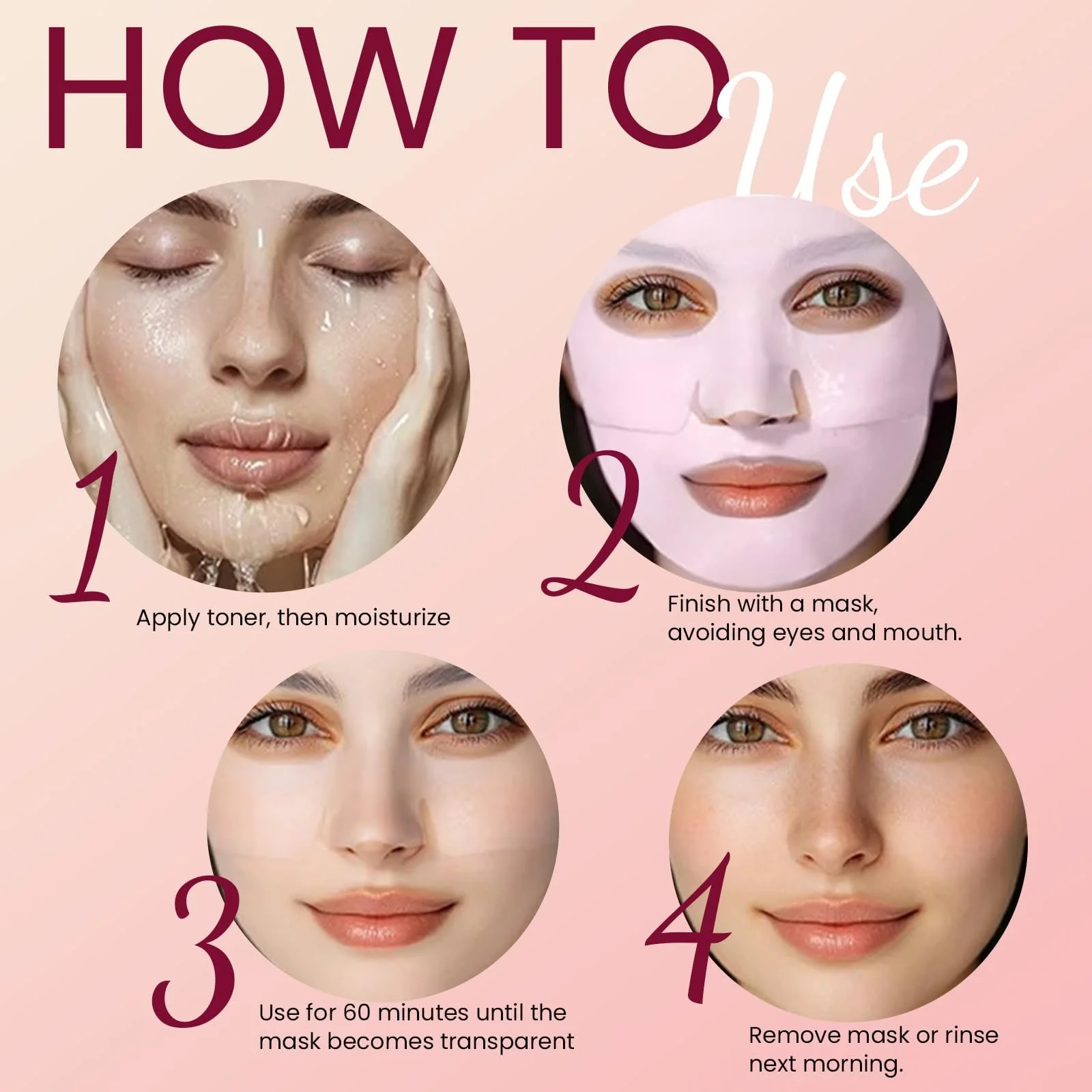 Маска для обличчя Organic Collagen Care нічна, для пружності, зволоження та покращення еластичності шкіри 5 штук, фото №6 Маска для обличчя Organic Collagen Care нічна, для пружності, зволоження та покращення еластичності шкіри 5 штук, фото №6