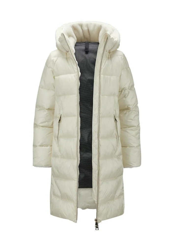 Жіноче зимове стьобане пальто MILESTONE MSMiranda зі знімним капюшоном і штучним хутряним коміром, фото №3 Жіноче зимове стьобане пальто MILESTONE MSMiranda зі знімним капюшоном і штучним хутряним коміром, фото №3