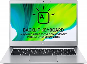 Сенсорний ноутбук 14" Acer Chromebook 514 (CB514-1HT-P6FG) Intel N4200 RAM 4GB eMMC 128GB 12год батарея Chrome OS Алюмінієвий корпус - Фото 1