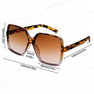 Сонцезахисні окуляри Прямокутні Fuyamp Великого Розміру для Жінок та Чоловіків, Набір 3 шт synthetic.ua - Фото 1