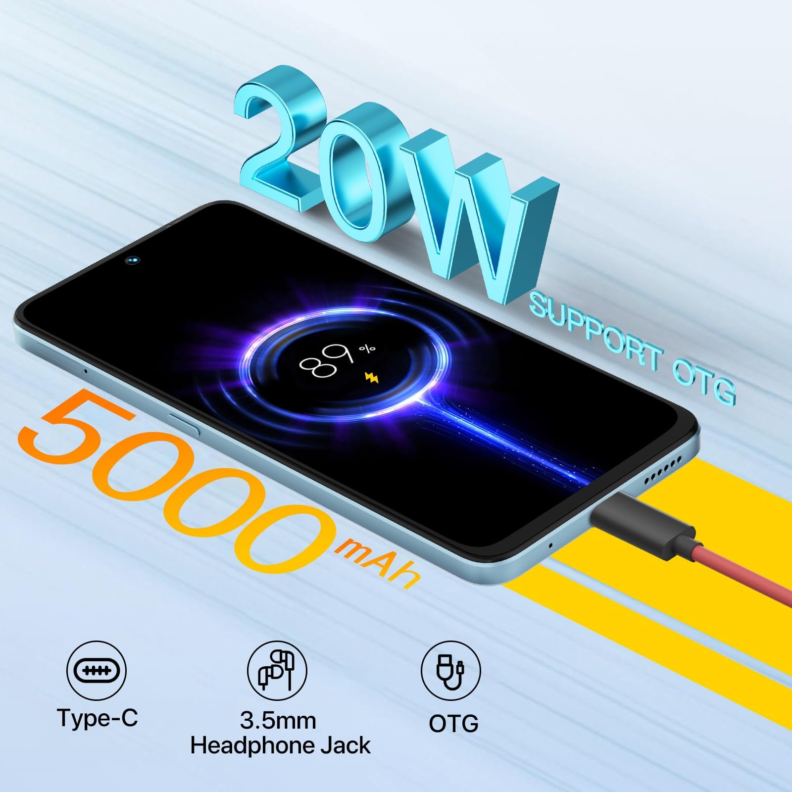 Мобильный телефон UMIDIGI Note 100 5G 6.8 дюймов 120 Гц 16GB + 256GB 50MP + 16MP 5000 мАч Android 14, фото №6
