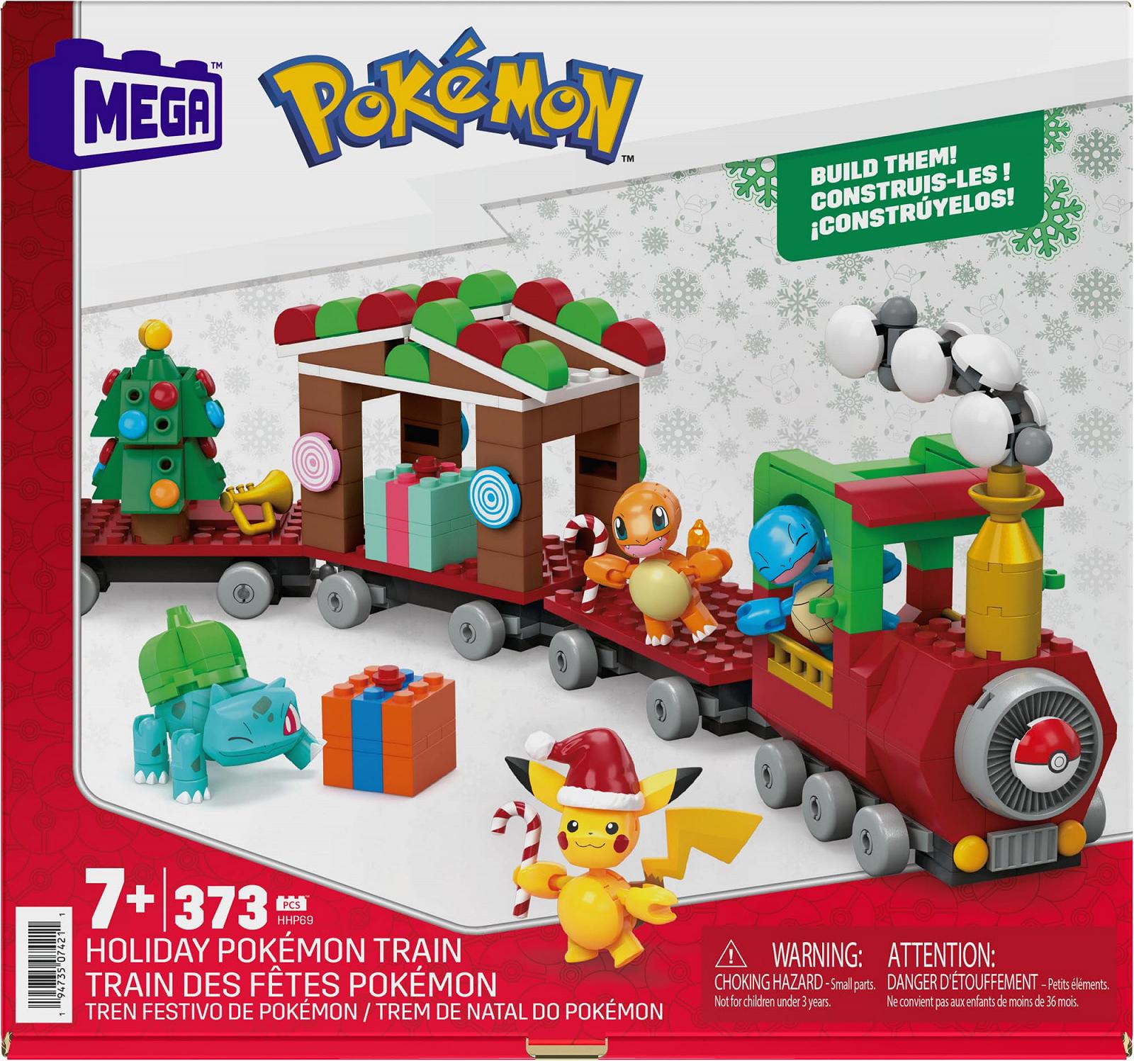 Конструктор MEGA Pokémon Різдвяне видання Пікачу, Бісасам, Глуманда і Шиггі з 373 деталей, фото №7