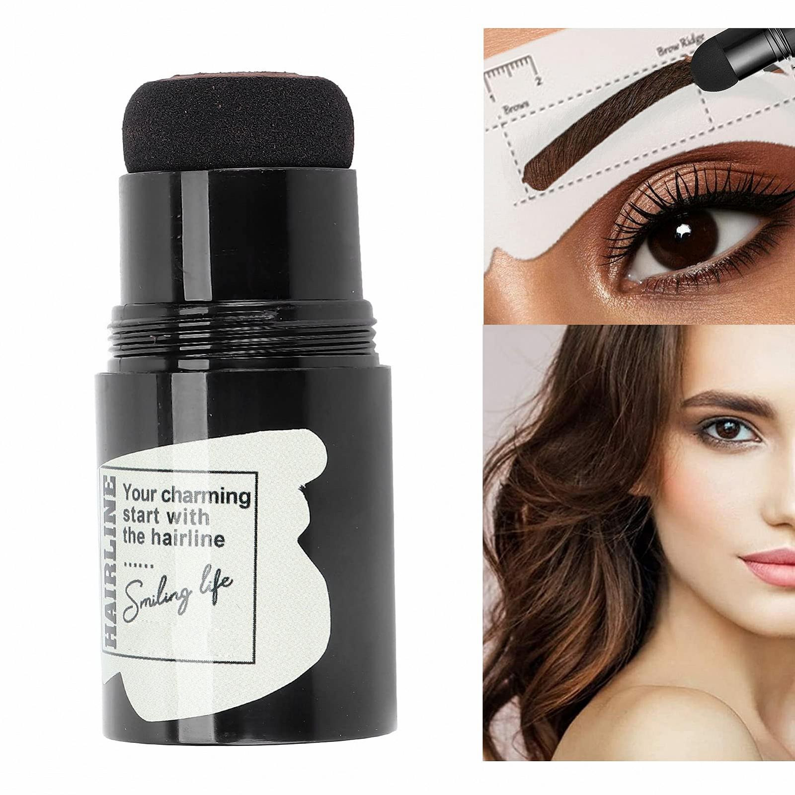 Набір для брів Stamp Eyebrow Shaping One Step Hairline Eyebrow Powder Kit Довготривала пудра для брів (Dark Brown), фото №6