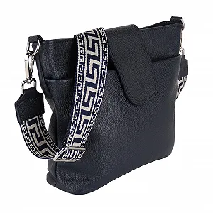 Сумка женская MIRROSI, натуральная кожа, сделано в Италии, стиль бохо, 30 x 24.50 x 9 см (Ш x ВxТ), много места для хранения, сумка для рук, сумка через плечо, сумка через плечо (1 сумка и 2 ремня) synthetic.ua - Фото 1