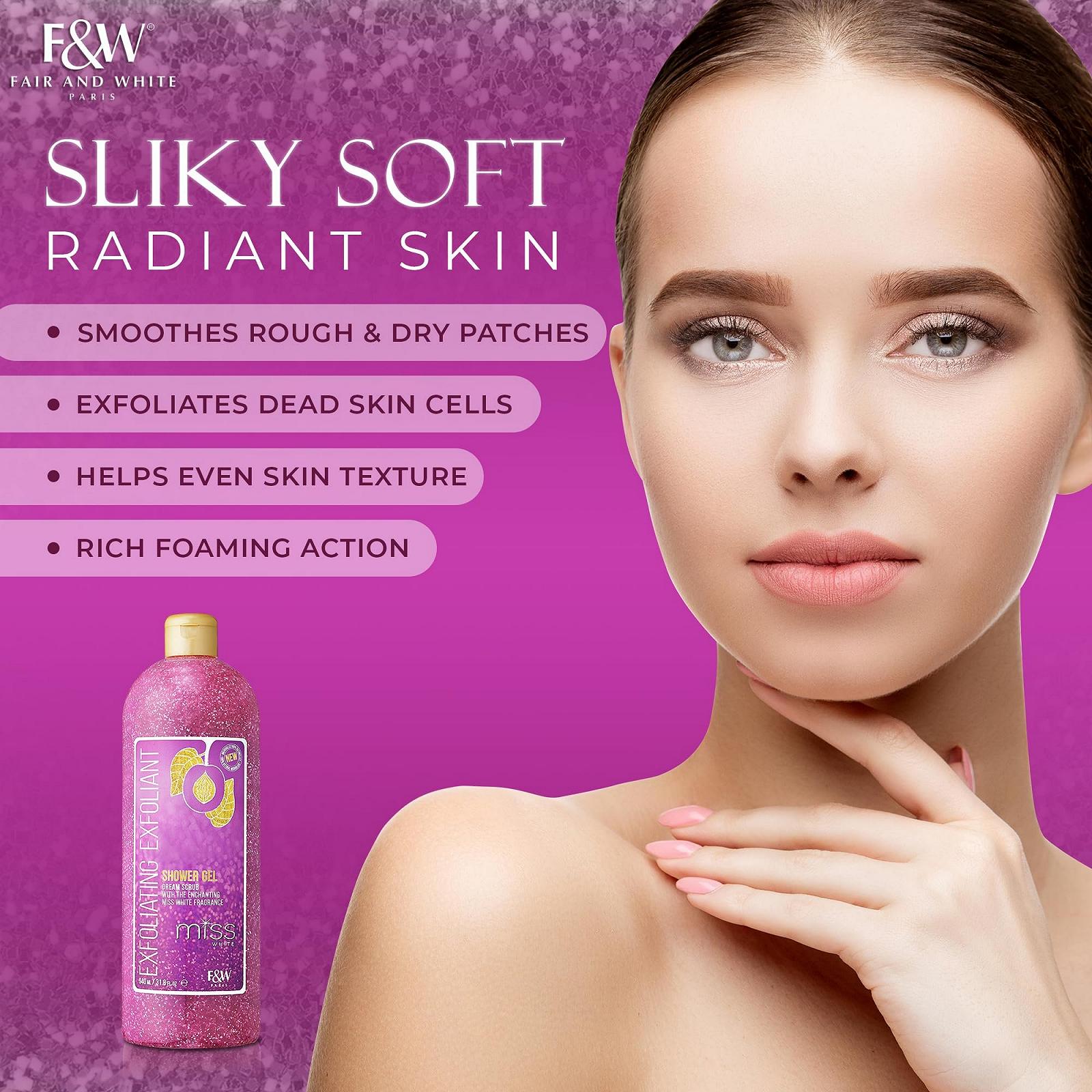 Гель для душу FAIR & WHITE Miss White з грейпфрутом 1000 мл, фото №4