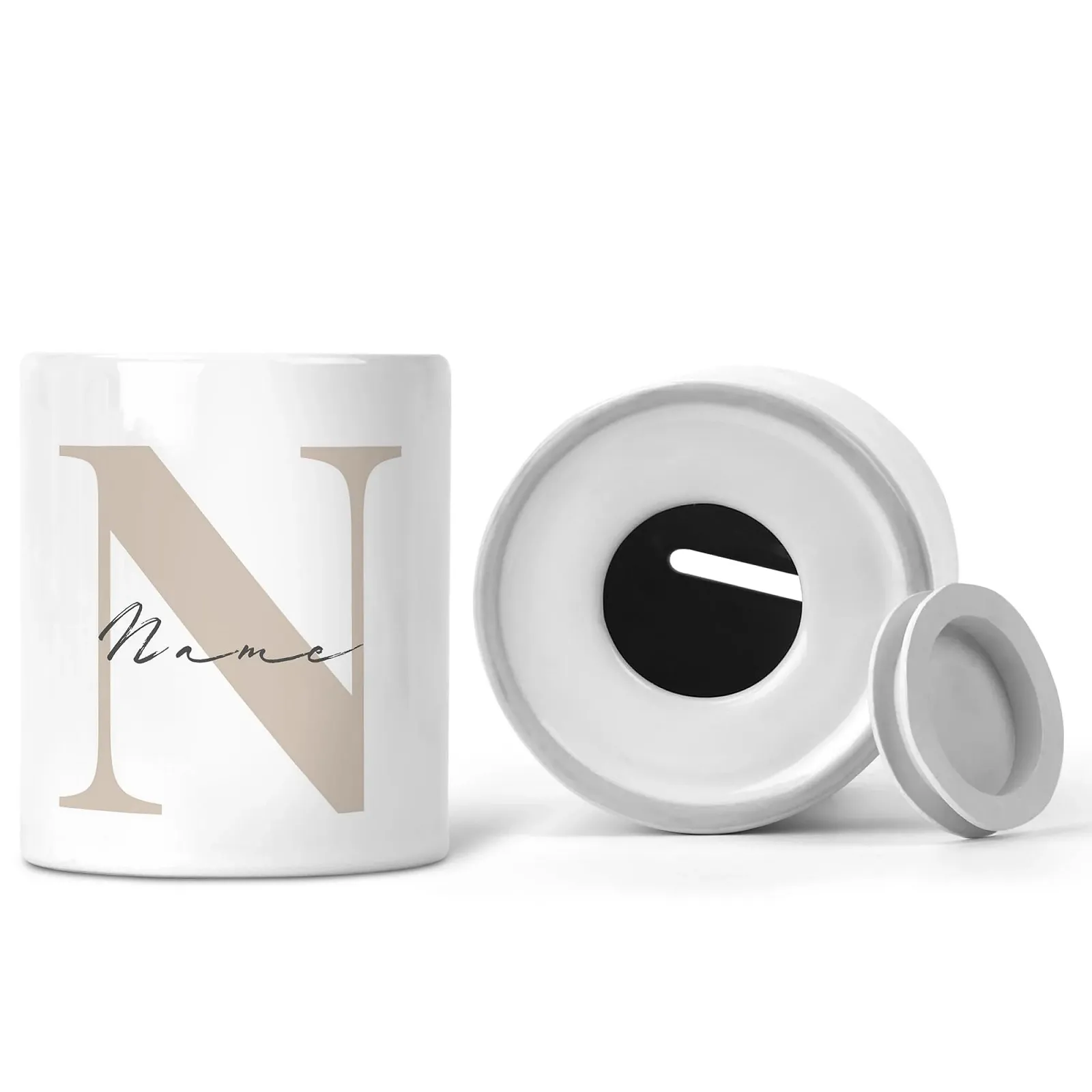 Скарбничка Керамічна Coffee Cash Бежева 9,4 x 8 см, фото №8