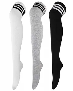 Гольфи DRESHOW Overknee 3 пари, довгі смугасті шкарпетки - Фото 1