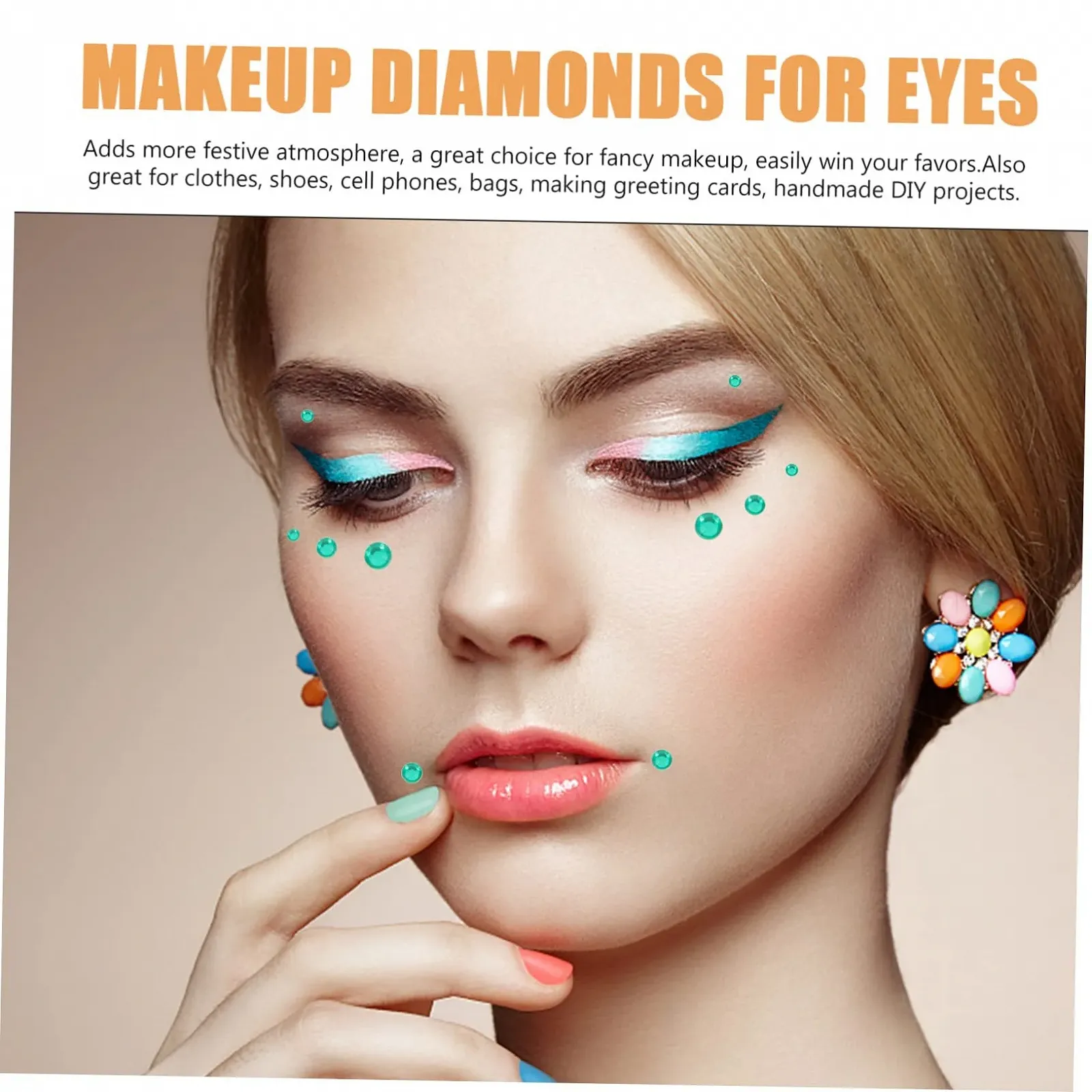 Стразы minkissy 2bl, самоклеящиеся, для лица, для макияжа и творческих поделок, разных цветов, легко наносятся, для фестивалей и вечеринок, фото №5