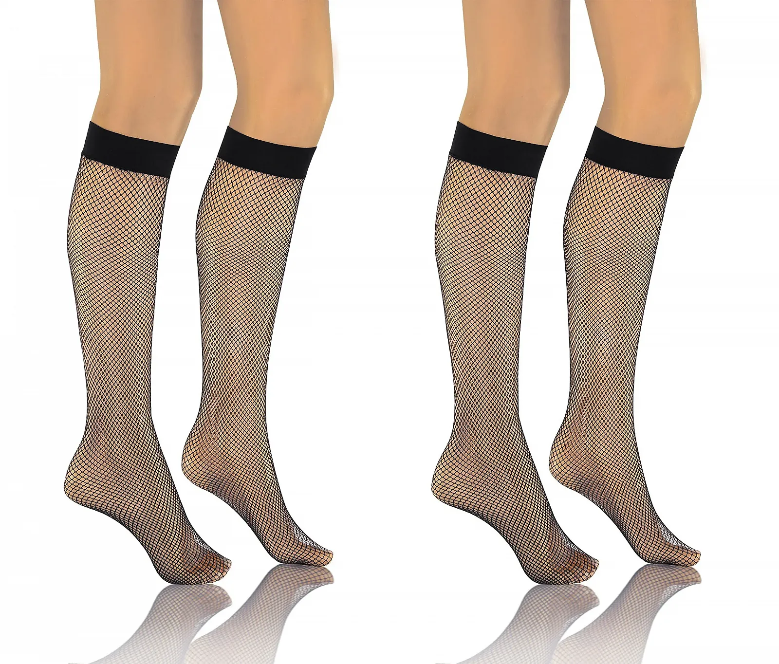 Панчохи Sesto Senso Fishnet до колін, дрібна сітка, 2 пари, фото №2