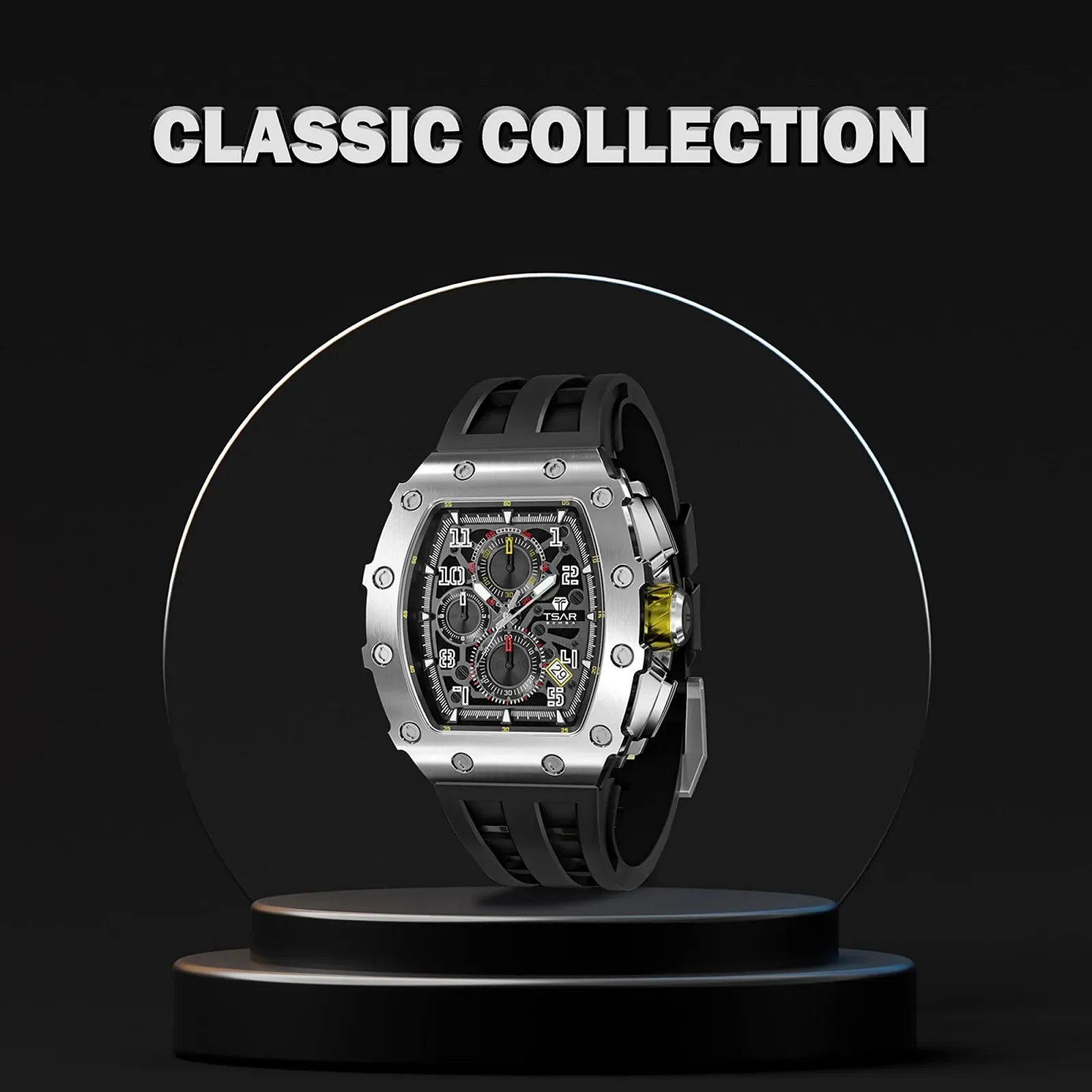 Мужские часы TSAR BOMBA Кварцевые Хронограф Водонепроницаемые Мужские часы для Мужчин Элегантные Корпус из нержавеющей стали/Углеродное волокно/Бриллиантовый корпус/Смола Бизнес/Спорт/На открытом воздухе/В помещении, фото №4 Мужские часы TSAR BOMBA Кварцевые Хронограф Водонепроницаемые Мужские часы для Мужчин Элегантные Корпус из нержавеющей стали/Углеродное волокно/Бриллиантовый корпус/Смола Бизнес/Спорт/На открытом воздухе/В помещении, фото №4