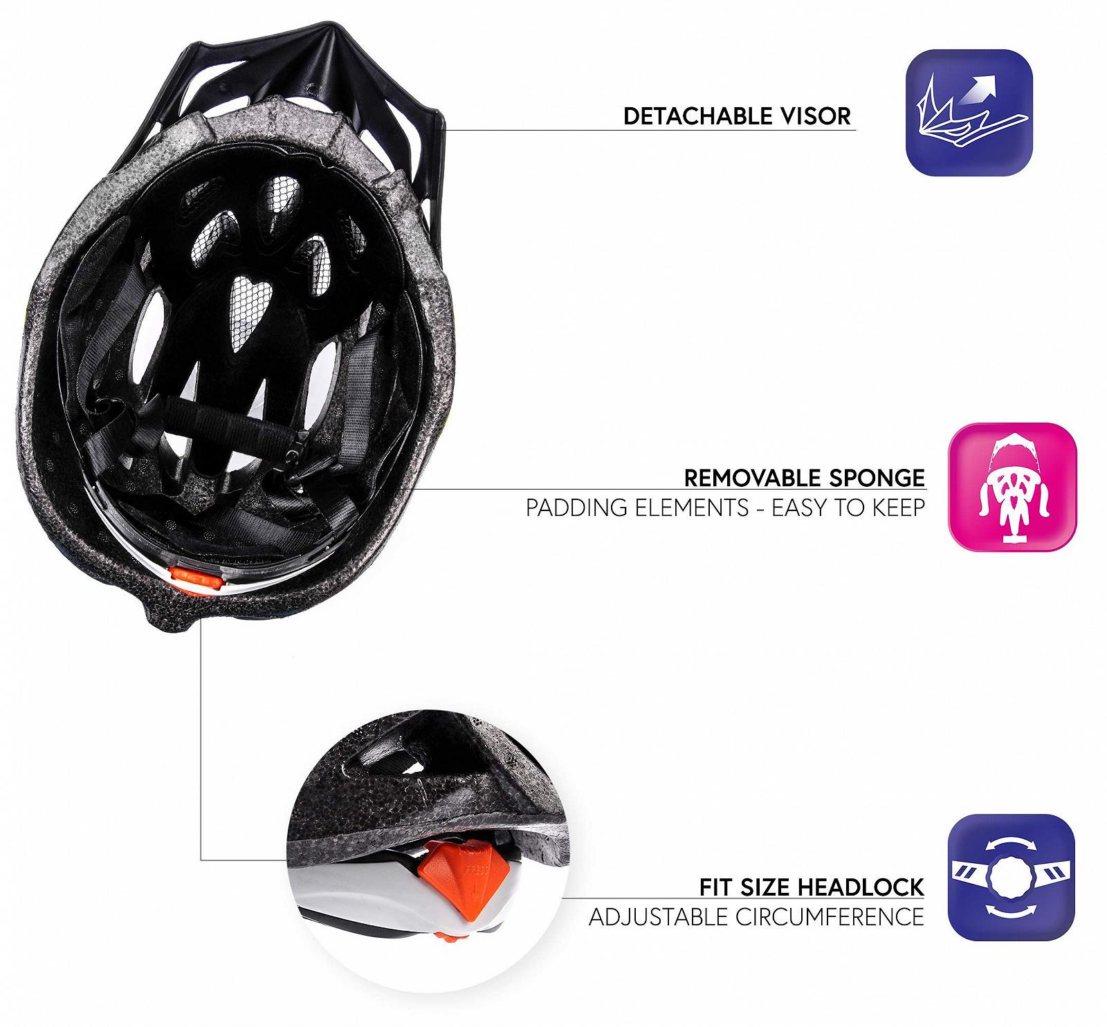 Шолом велосипедний Meteor® Drizzle, для чоловіків, жінок та дітей, MTB, для самоката, для дівчаток, для даунхілу, дорожнього велосипеда, гірського велосипеда, роликів, BMX, для хлопчиків, фото №6