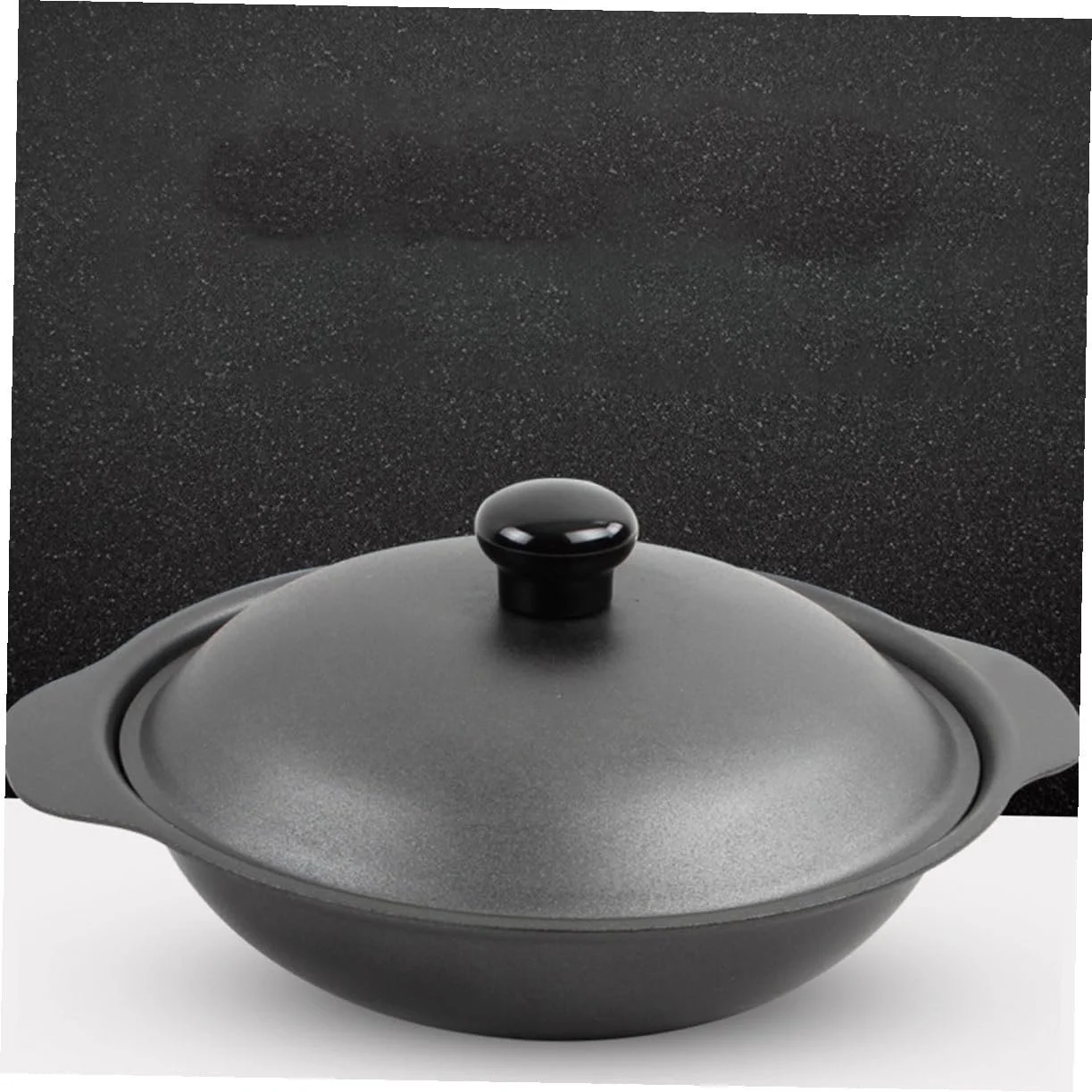 Каструля Чавунна з кришкою та нековзною ручкою, фото №7