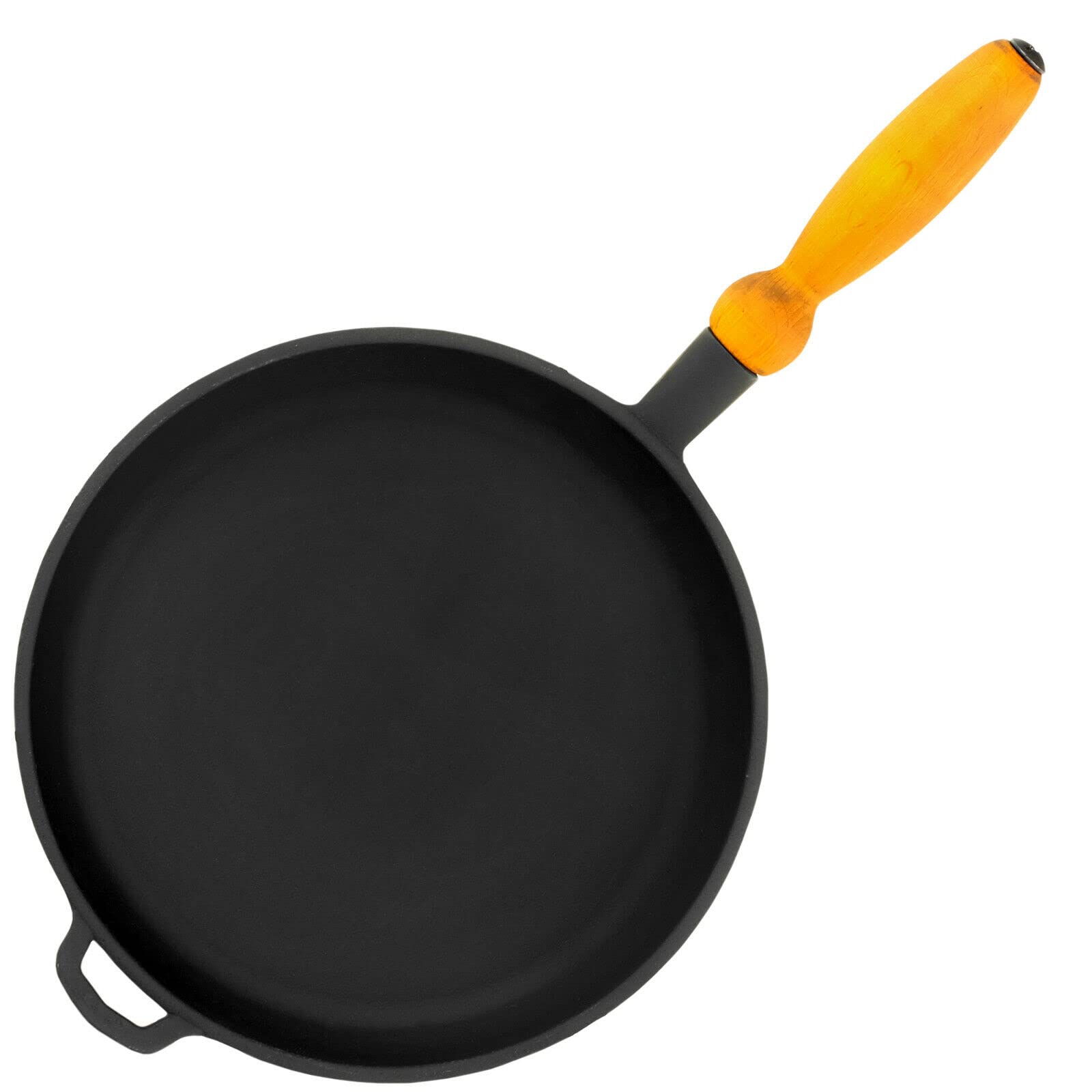 Сковорода 4BIG.fun Універсальна 26 см Чавунна З дерев'яною ручкою Чорна, фото №2 Сковорода 4BIG.fun Універсальна 26 см Чавунна З дерев'яною ручкою Чорна, фото №2