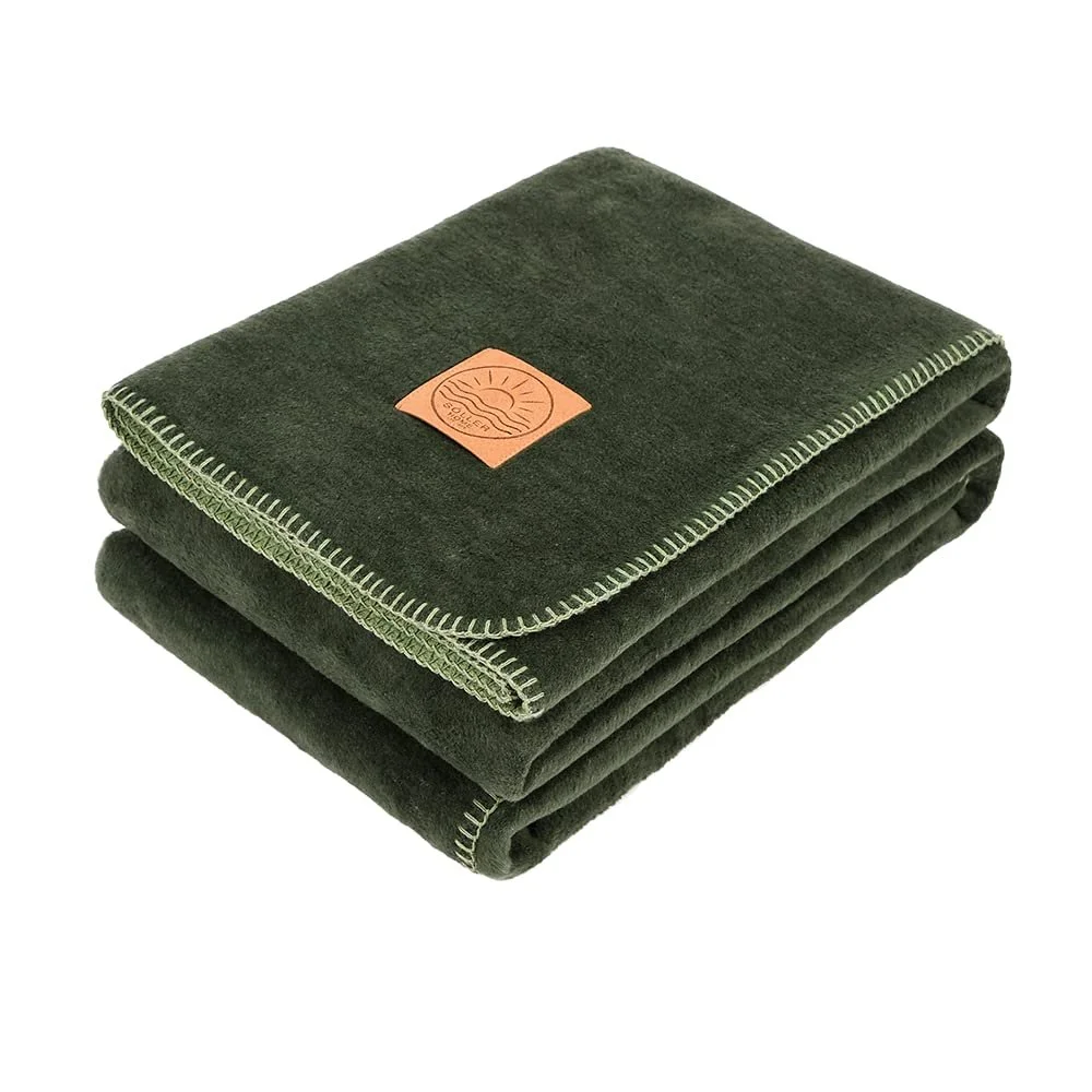 Покрывало Depotex двухстороннее 150 x 200 см, цвет: темно-зеленый - зеленый, фото №1