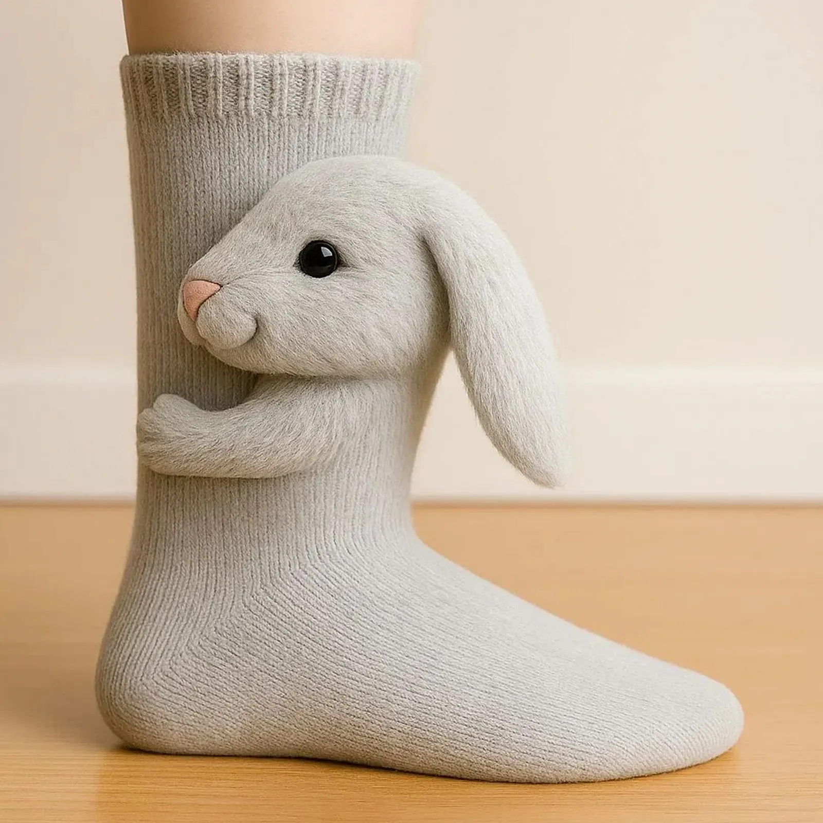 3D Вязаные носки с животными 27x7.5см, вязаные носки с животными, ручная вязка крючком, смешные теплые мягкие длинные чулки, носки для наполнения, енот, корова, ленивец, коала, панда, фото №4 3D Вязаные носки с животными 27x7.5см, вязаные носки с животными, ручная вязка крючком, смешные теплые мягкие длинные чулки, носки для наполнения, енот, корова, ленивец, коала, панда, фото №4