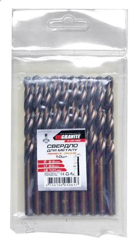 Свердло для металу GRANITE HSS 6,5х101 мм COBALT DIN338 6-05-065, фото №2